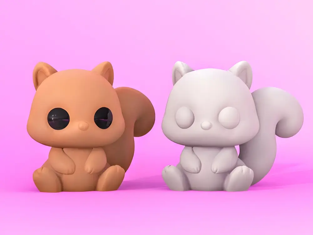 Chibi sitting squirrel