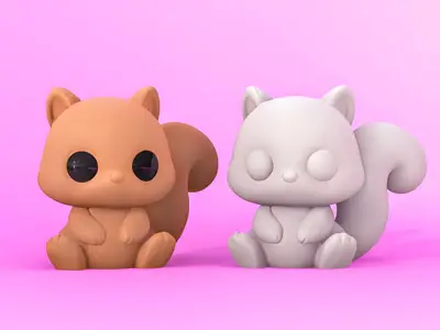 Chibi sitting squirrel