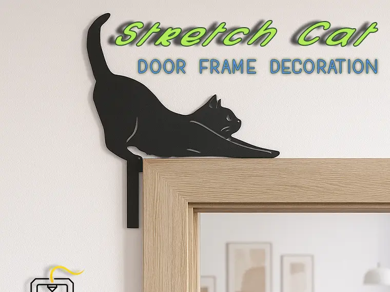 Stretch Cat Door Frame Decoration
