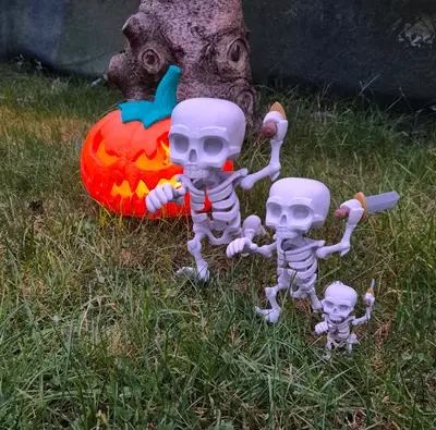 Spooky Halloween Skeleton Warrior on the run