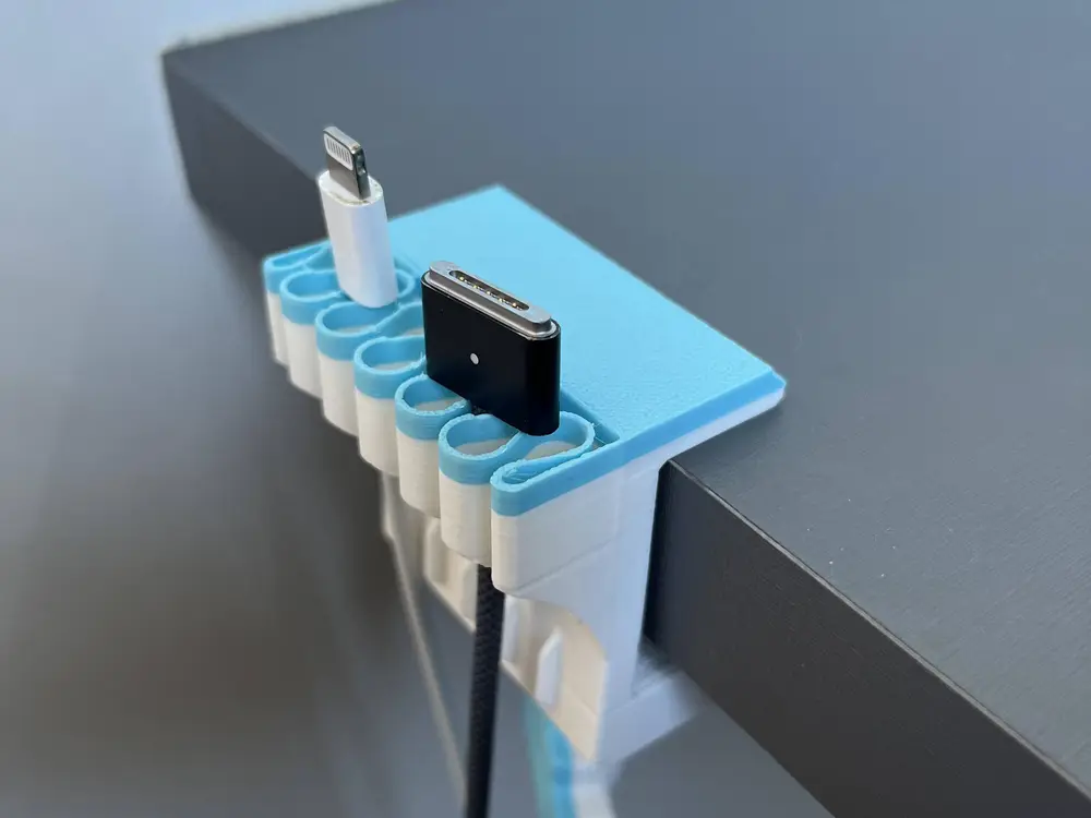 6-Slot Desk Clamp Cable Holder