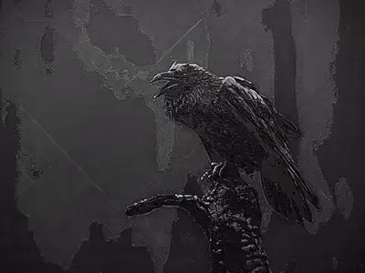 Crow / Raven HueForge / Filamentpainting for Halloween