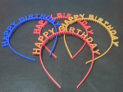 HAPPY BIRTHDAY Headband (single or 2 colors)