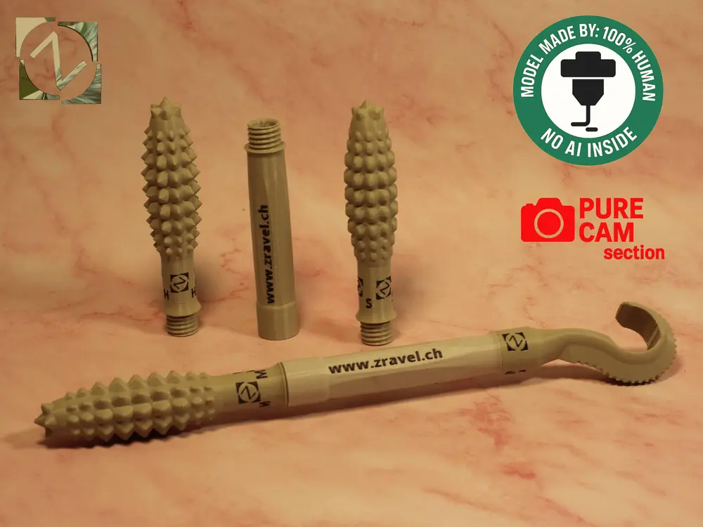 Modular Back Scratcher – 3D Printable Wellness Tool
