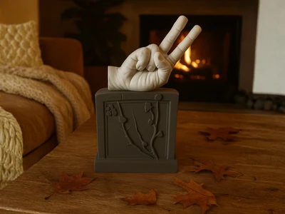 REST IN PEACE - PEACE HAND ON GRAVEYARD