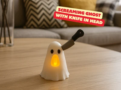 SCREAMING GHOST WITH KNIFE IN HEAD / ASSEMBLY FUN