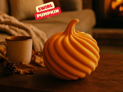 SWIRL PUMPKIN / AUTUMN DECOR / HALLOWEEN