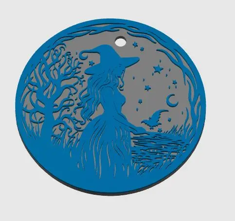 Blue Event Witch pendant