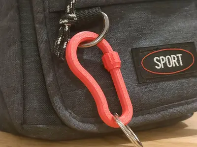 Carabiner with locking screw