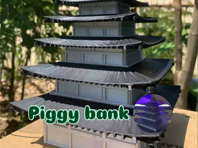 DESTINATION: JAPAN! Chureito Pagoda Piggy Bank