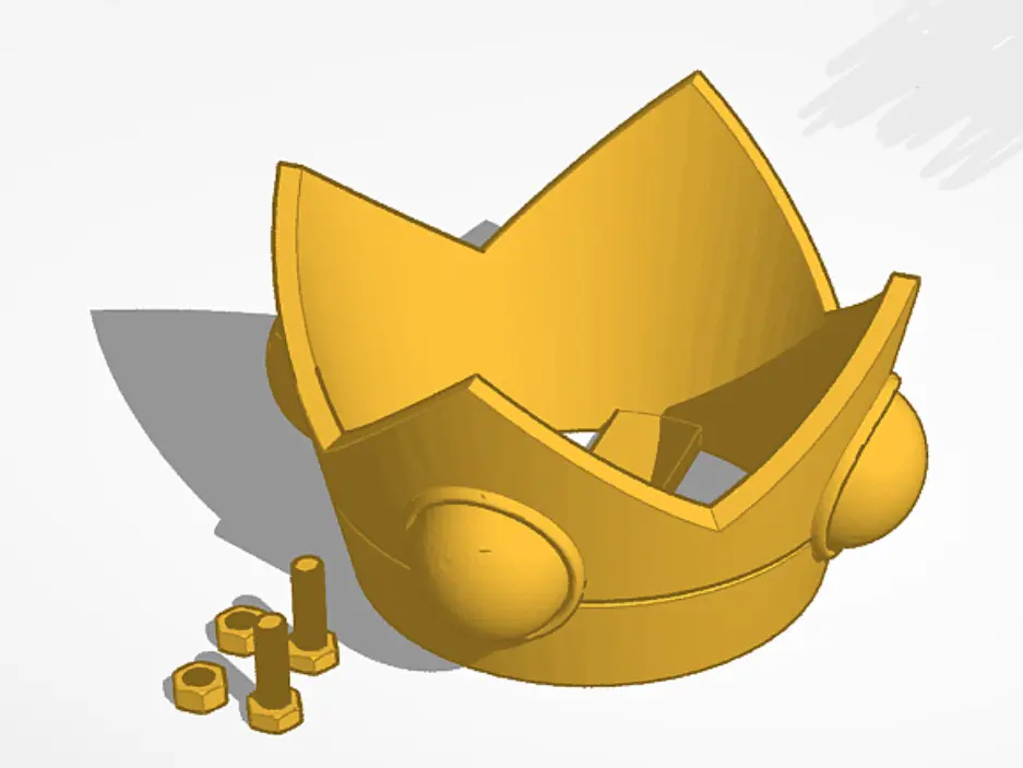 Princess Peach crown (screw into wig)