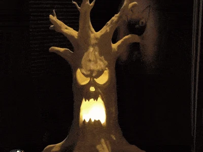 Haunted Tree Trunk – 3D Printable Halloween Decoration