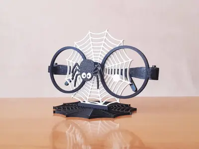 Glasses stand - spider web