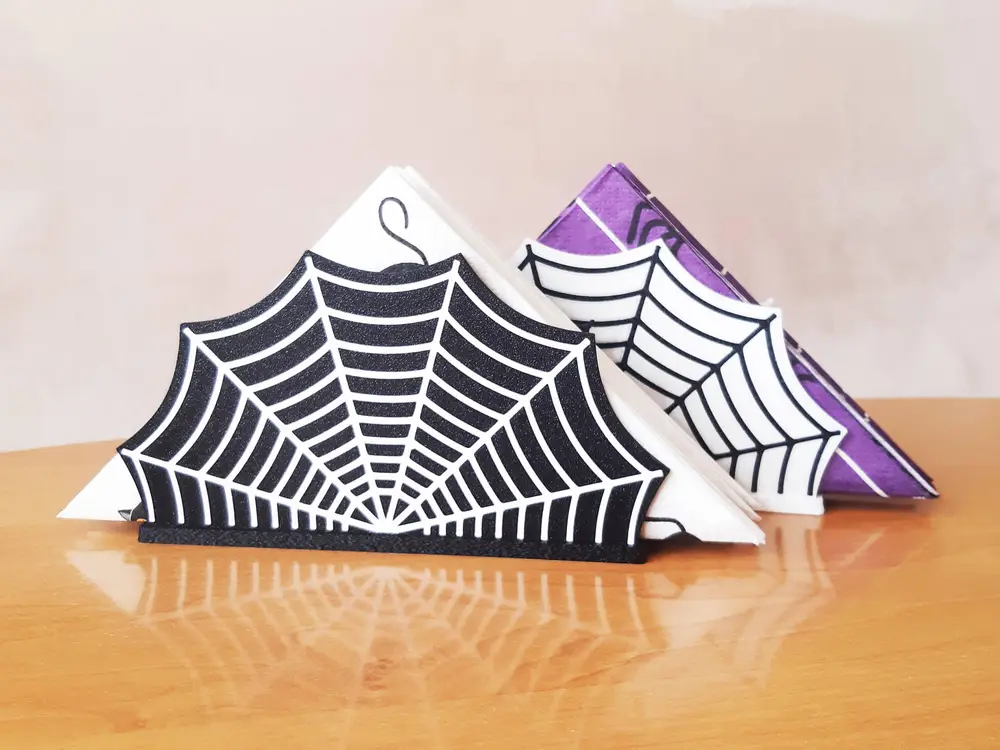 Halloween napkin holder - spider web