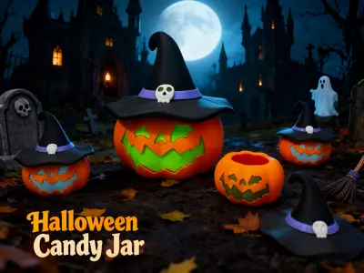 Halloween Pumpkin Candy & Snack Jar 南瓜糖果罐子-零食罐子/干果罐子