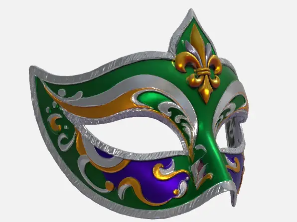 Mask Golden Lys - Masque Québec Lys doré