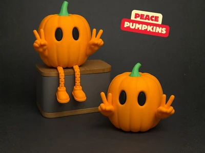 PEACE PUMPKINS ARTICULATED / HALLOWEENDECOR