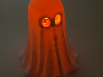 Little Halloween ghost with LED inside