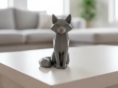 Low Poly Fox-Animal Figure