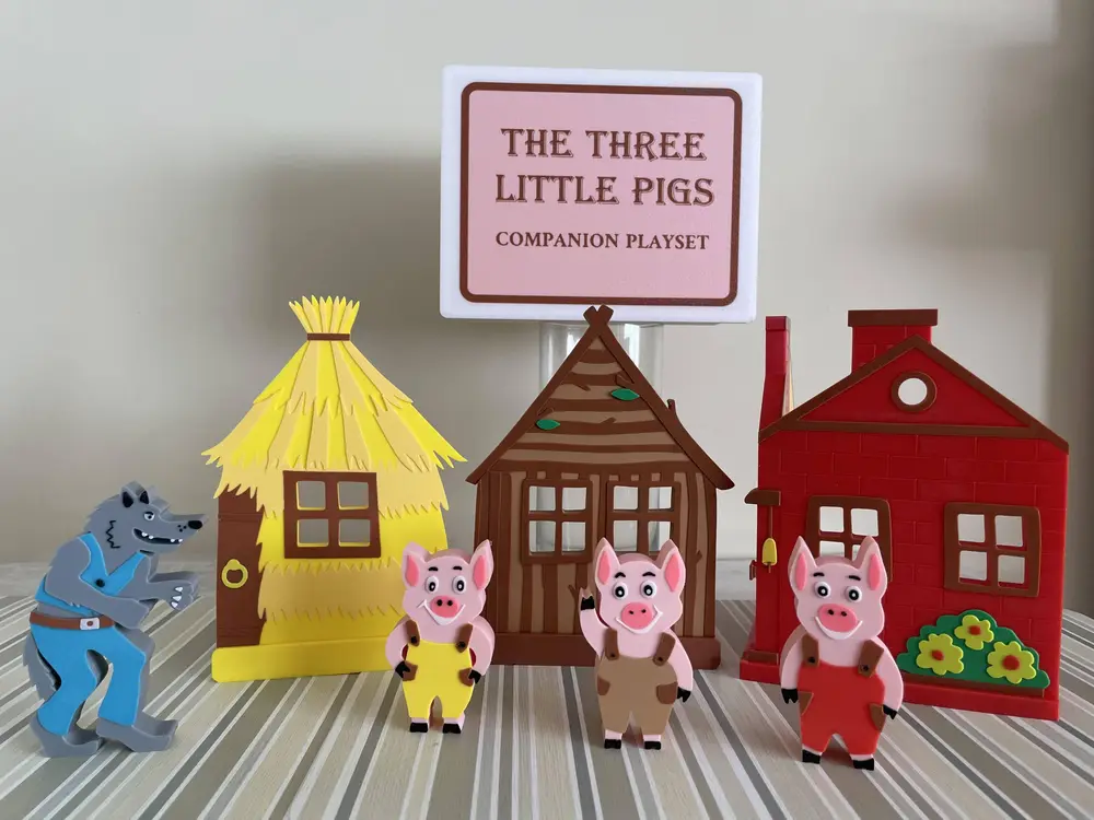 Three Little Pigs Scenes Story Companion Playset