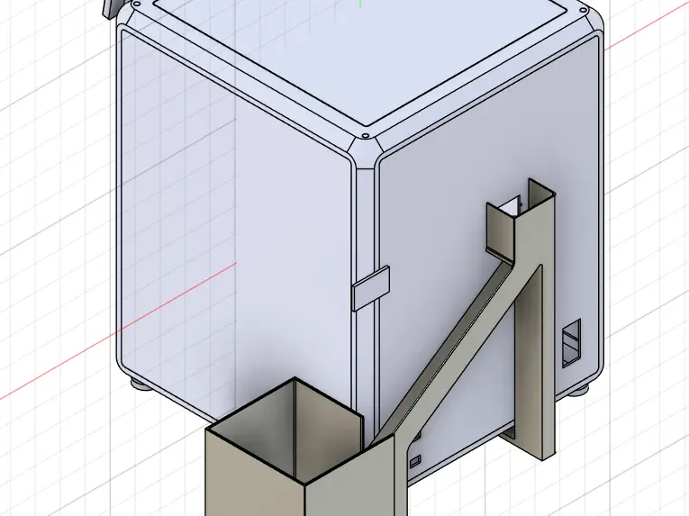 K2 Plus - Right Hand Side Poop Chute and Bin