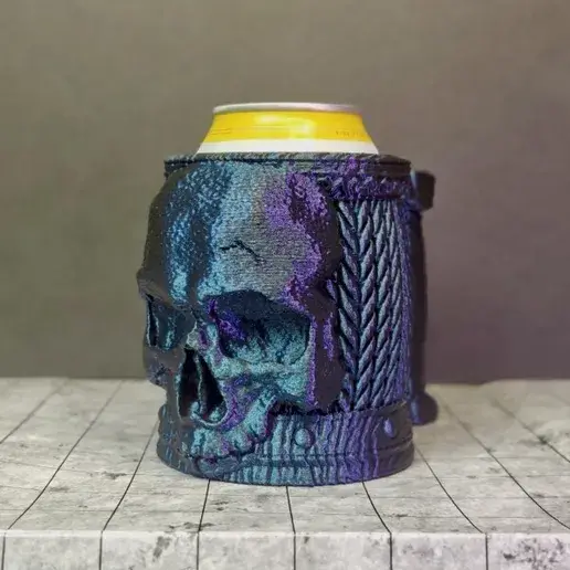 12oz Can Koozie - Skull