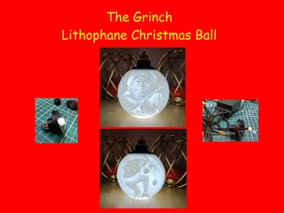 The Grinch Lithophane Christmas Ball