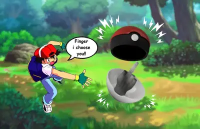 Finger: i choose you!!! Funny Pokeball