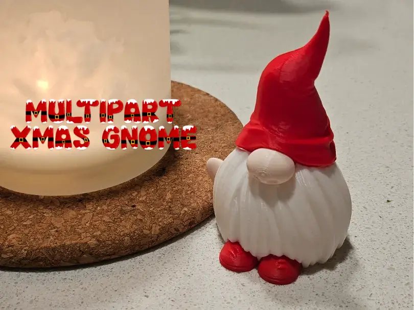 Multipart Waving Xmas Gnome