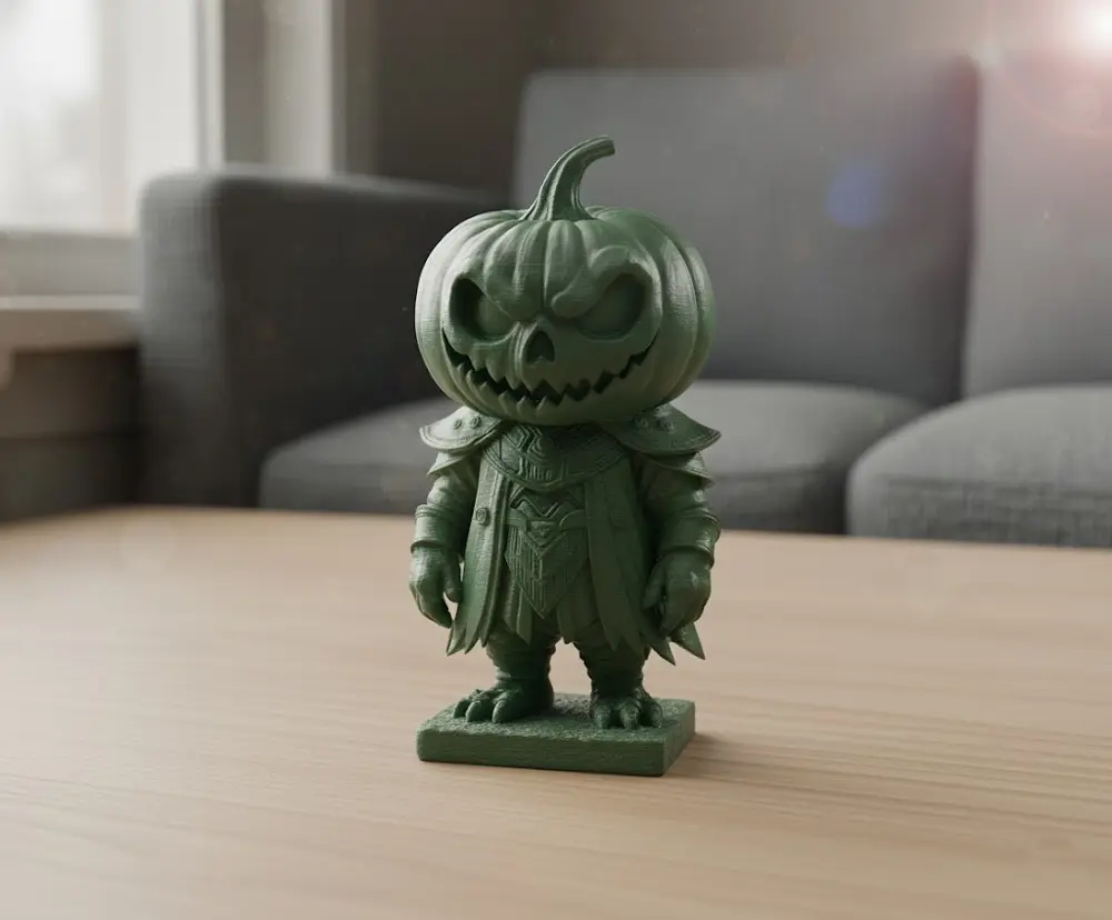 Pumpkin head halloween figure