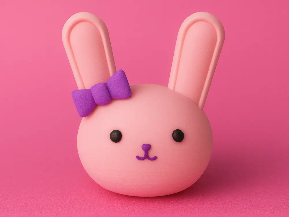 Cute Bunny Head with Bow