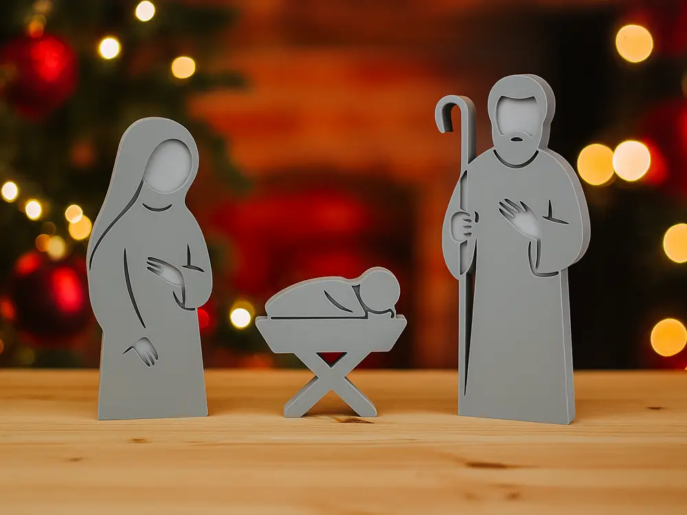 Minimalist Nativity Figures
