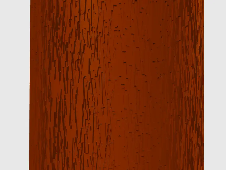 Tree Trunk bark with beveled cuts and tiled 466 mm height