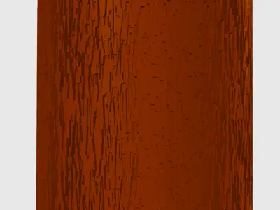 Tree Trunk bark with beveled cuts and tiled 466 mm height