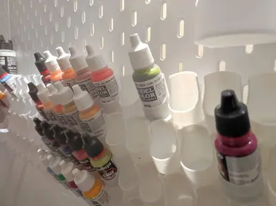 Porta bottiglie Vallejo x 6 per Ikea Skadis     2 pezzi