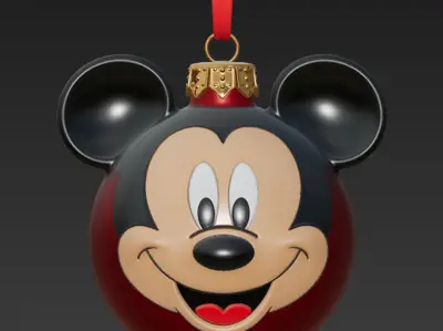 Cartoon Mouse Character Christmas Tree Ornament! 2hr print for full size! model included!