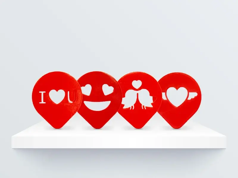 Valentine's Coffee Stencil