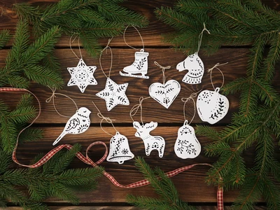 Folk-Style Christmas Ornament Collection