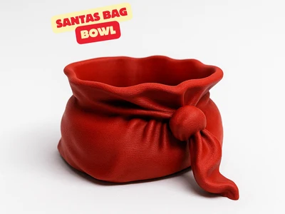 SANTAS BAG BOWL / CHRISTMAS CANDY BOWL / HOMEDECOR