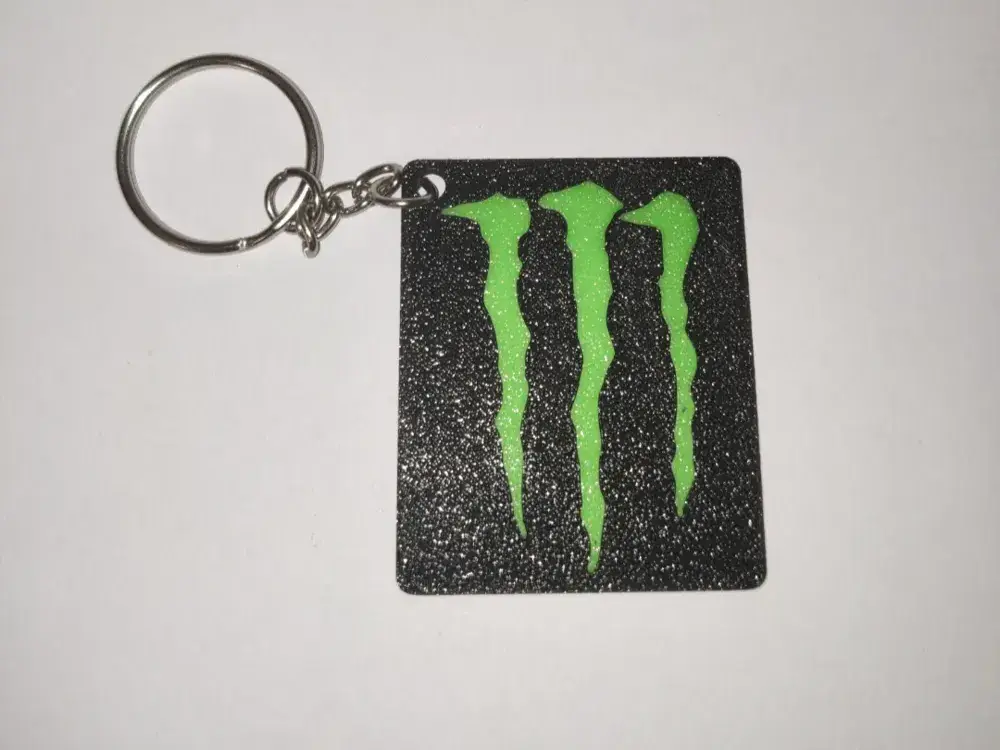 Monster logo keyring