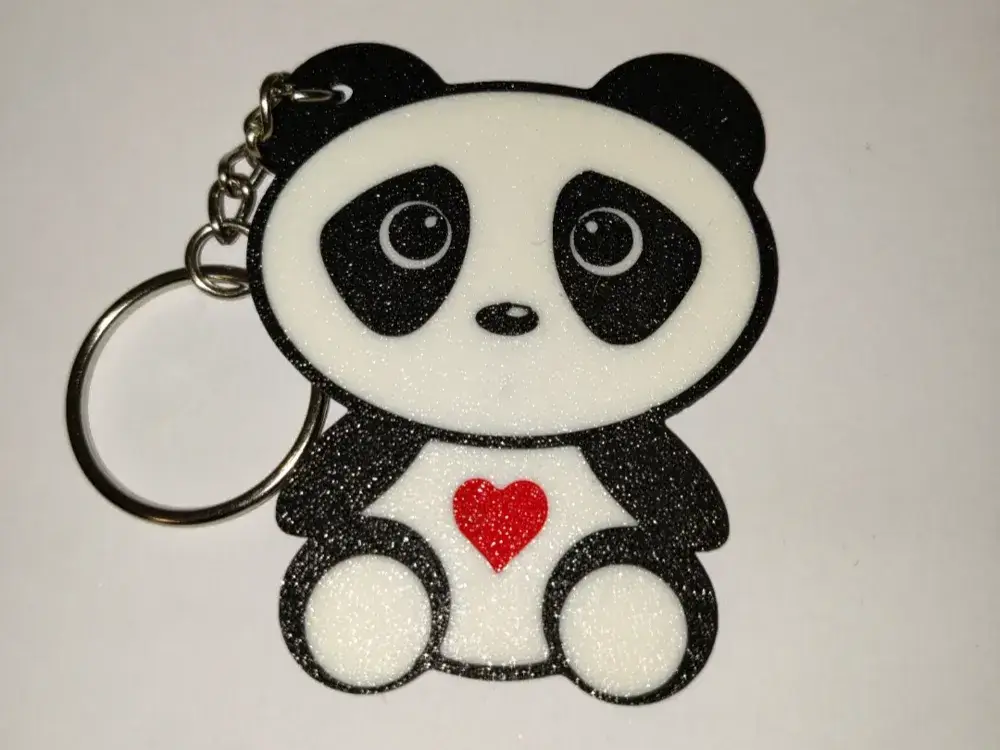 A loving cute panda keychain