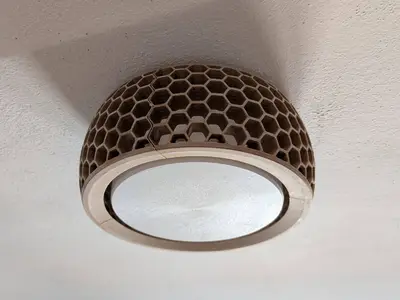 Geometric Honeycomb Lamp Shade – Stylish 3D Printable Ceiling Light
