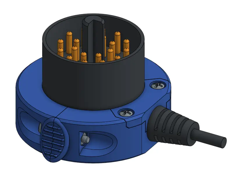 Low profile BMW 20 pin to OBD adapter housing