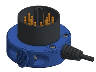 Low profile BMW 20 pin to OBD adapter housing