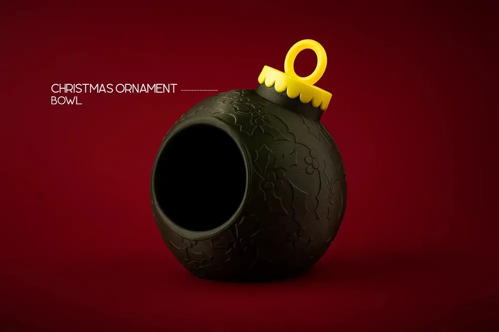 Christmas Ornament Bowl — Golden Top