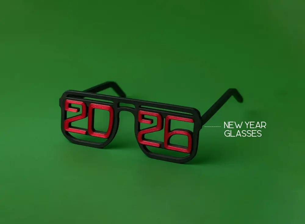 New Year Glasses — Scarlet Black