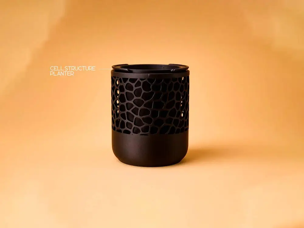 Cell Structure Planter – Modern Pot with Geometric Pattern