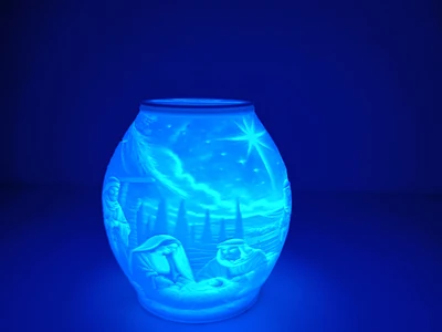 Nativity Tealight Christmas Lithophane Lamp