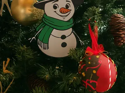 snowman-shaped decoration