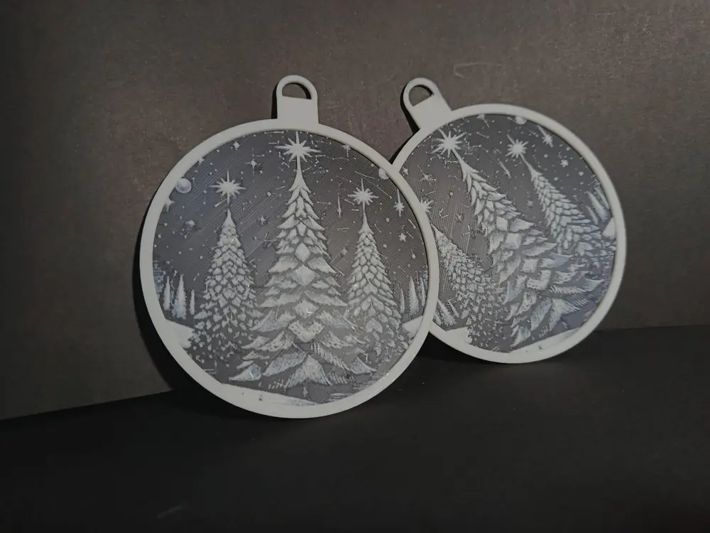 Hueforge Christmas tree ornament
